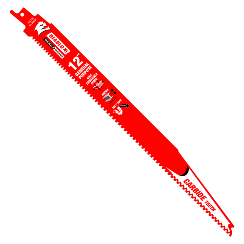 Diablo DS1209CGPC Saw Blade, 12 in L, Carbide Body