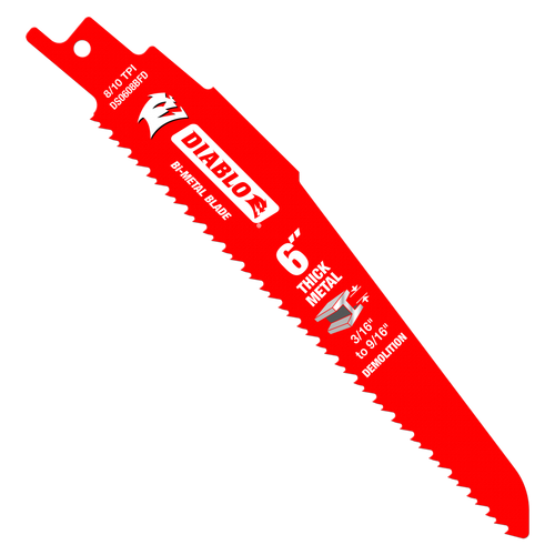 Diablo DS0608BFD5C Saw Blade, 6 in L, Bi-Metal Body