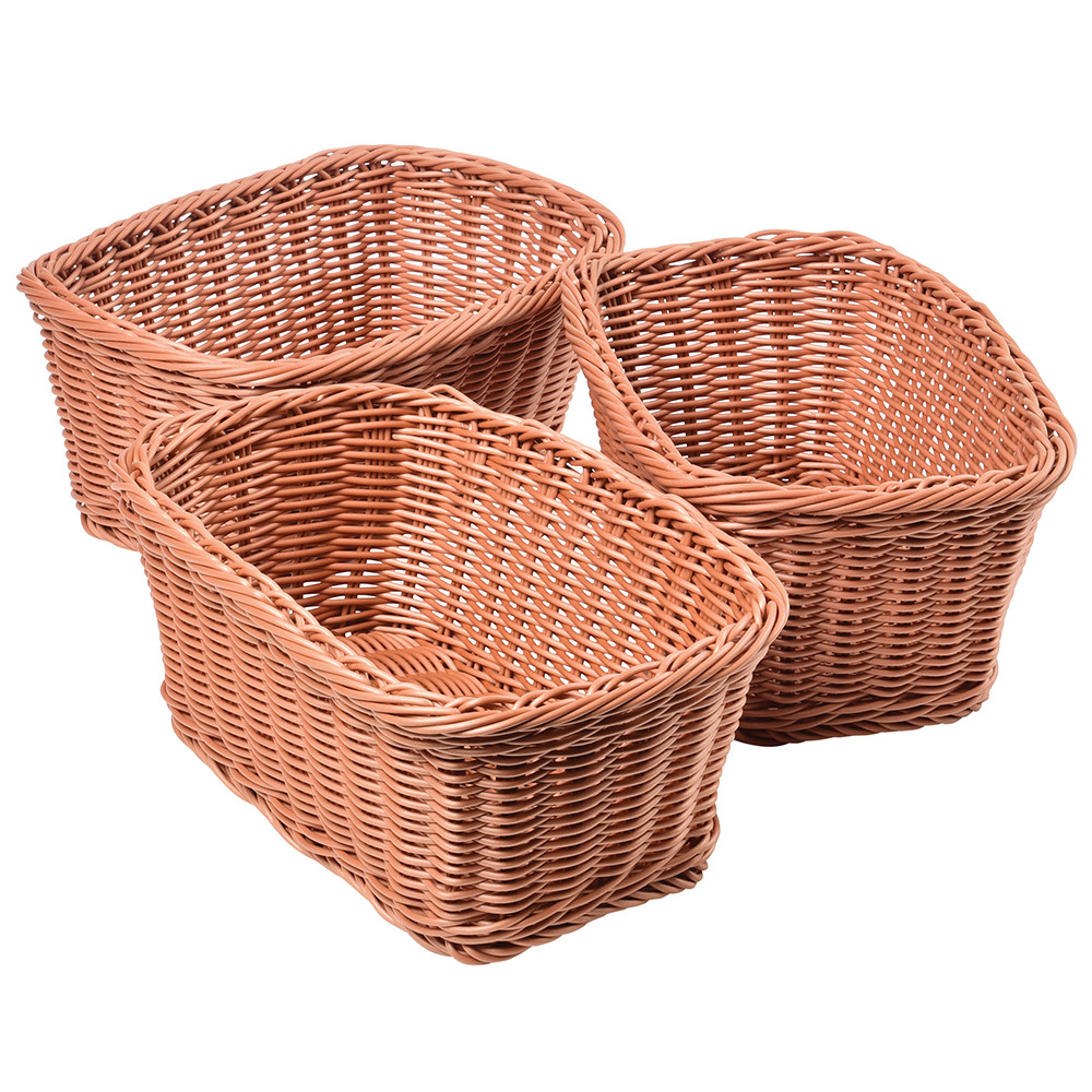 Set of 3 Matching Rectangular Woven Baskets - Cre8tive Minds