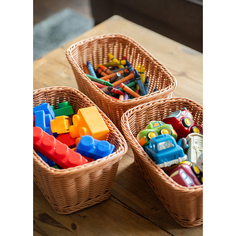 Set of 3 Matching Rectangular Woven Baskets - Cre8tive Minds