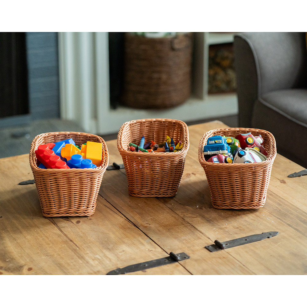 Set of 3 Matching Rectangular Woven Baskets - Cre8tive Minds