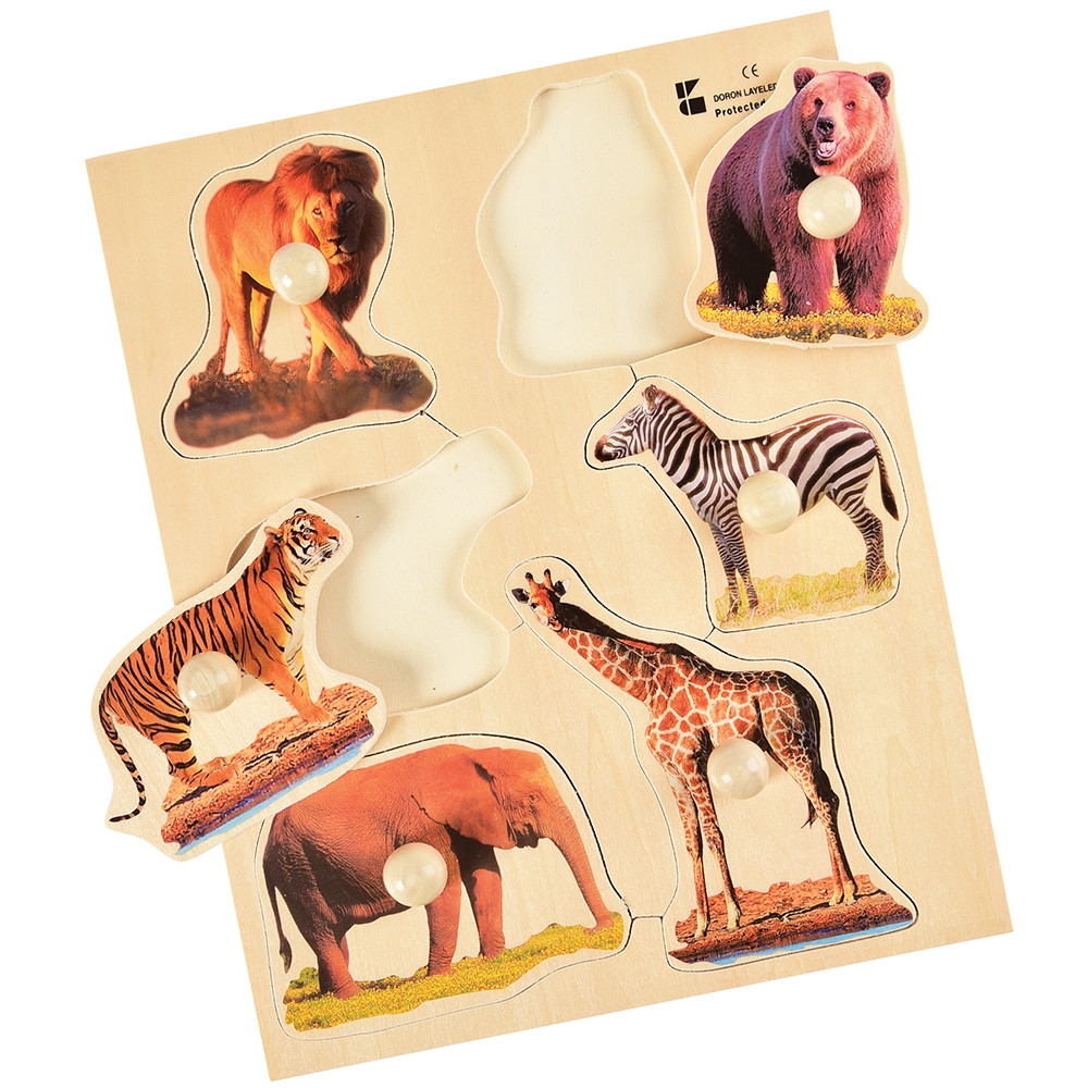 Photo Knobbed Puzzles - Wild Animals - Cre8tive Minds
