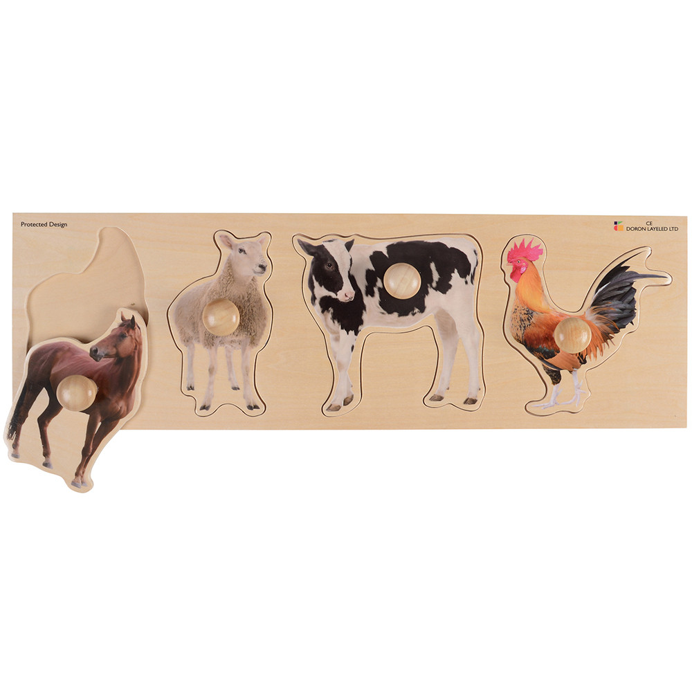 Extra-wide Knobbed Puzzle -Farm Animals - Cre8tive Minds