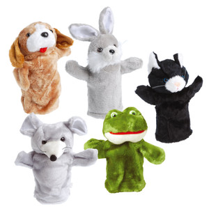 Set Of 5 Pet Plush Puppets