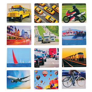 Transportation Puzzles / Set of 12