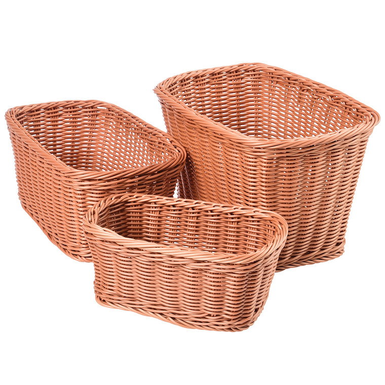 Rectangular Plastic Woven Baskets