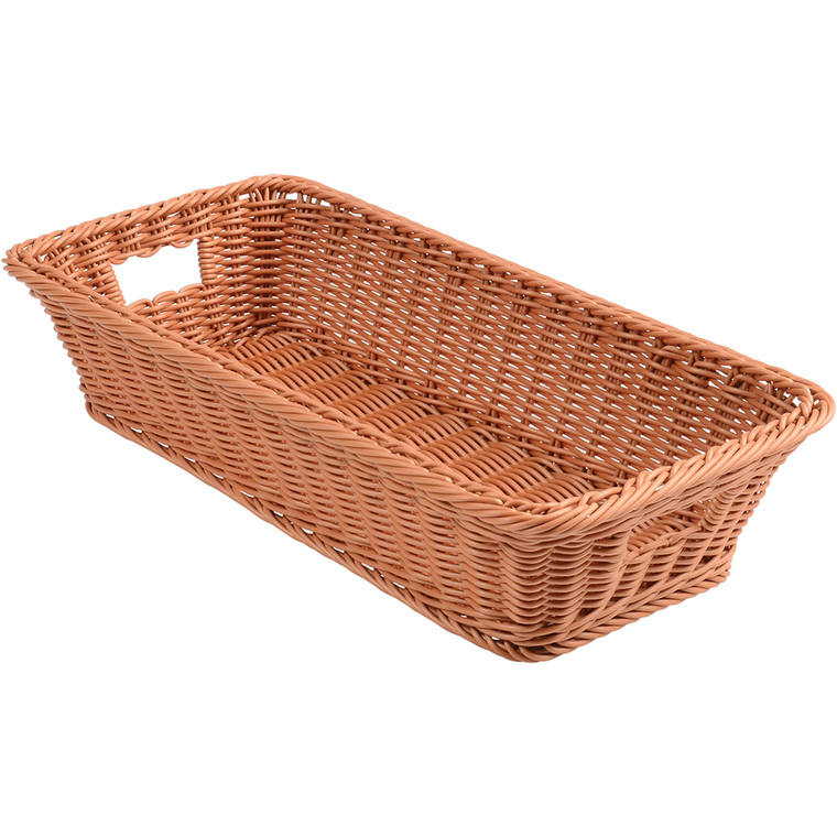 Low Rectangular Plastic Woven Baskets
