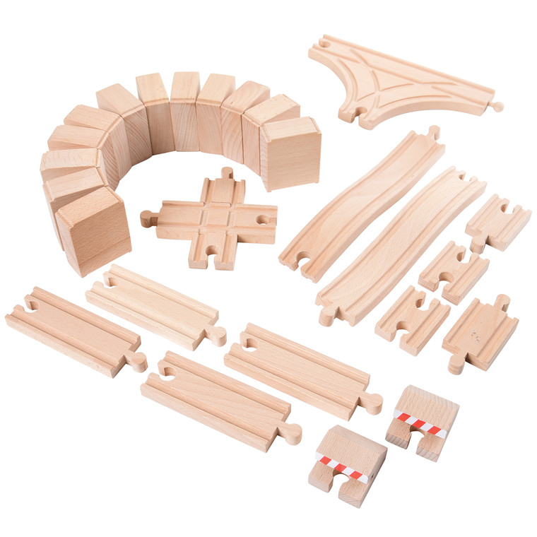 Wooden Train Track 26 Piece Set