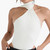 HALTER NECK SATIN BODYSUIT FEATURING A DARING OPEN BACK WITH DRAPEY BACK BOW TIE!