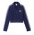 REVERSE FLEECE CROPPED POLO SWEATSHIRT