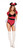 THIS MOUSEY DELIGHT COSTUME FEATURES A RED & WHITE POLKA DOT ROMPER WITH PUFF SLEEVES, BLACK RUFFLE TRIM, A BLACK BELT WITH BUCKLE & EAR HEADBAND WITH BOW DETAIL! (GLOVES, STOCKINGS, & BOW TOPPERS NOT INCLUDED!)