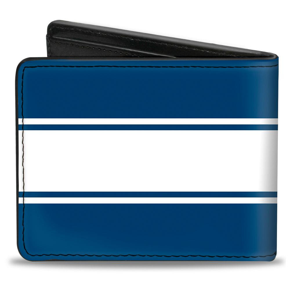 Wallet - Mustang GT/CS Stripe Blue/White Bi-Fold - StangStuff