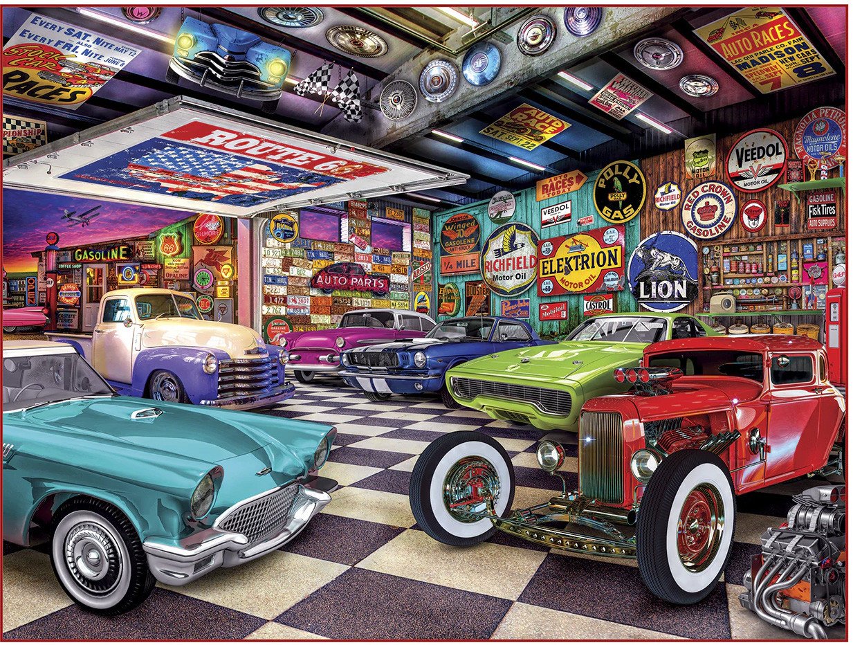 Puzzle Collector's Garage 750 Piece Shelby Jigsaw Puzzle StangStuff