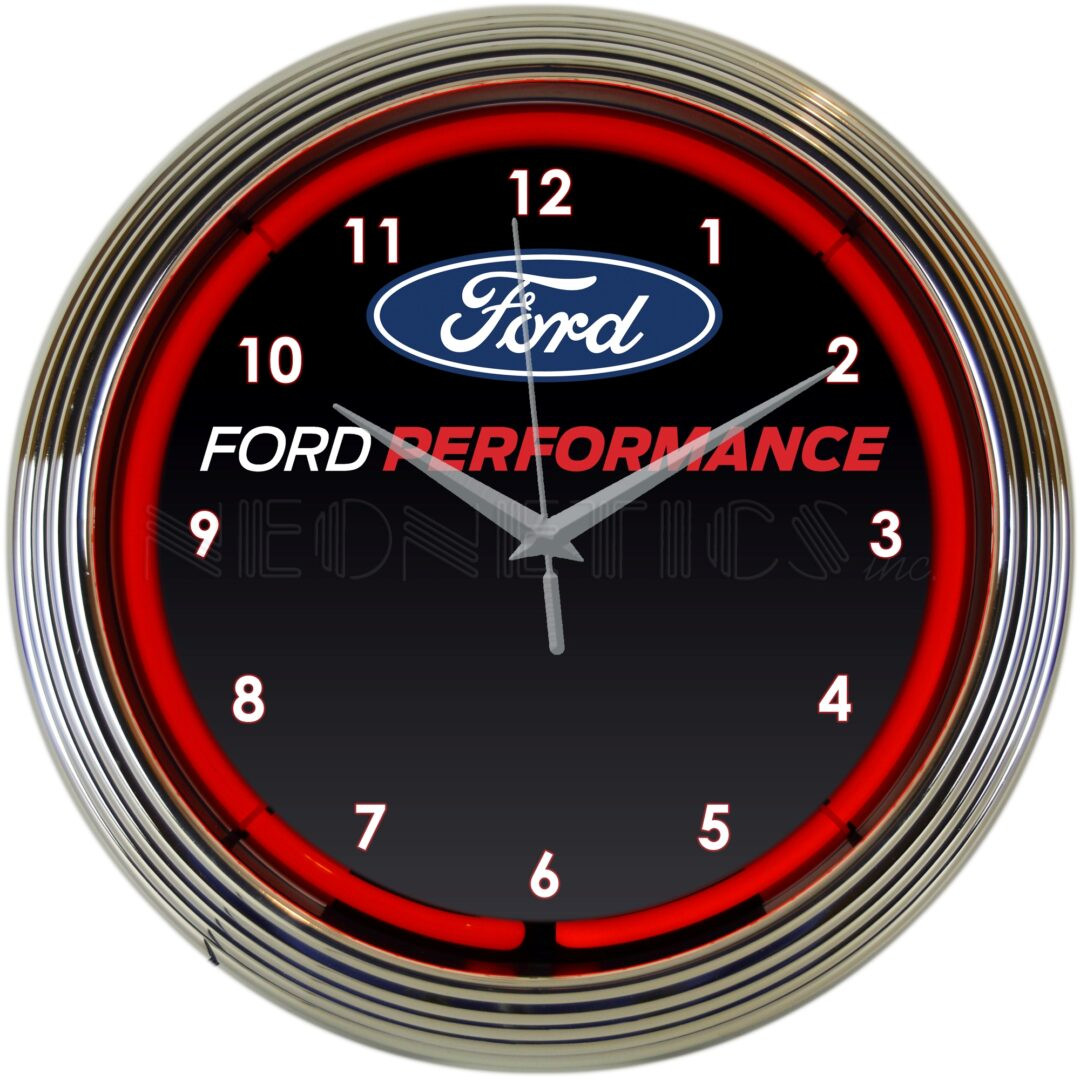Ford Performance Logo Neon Clock - Thumbnail 2