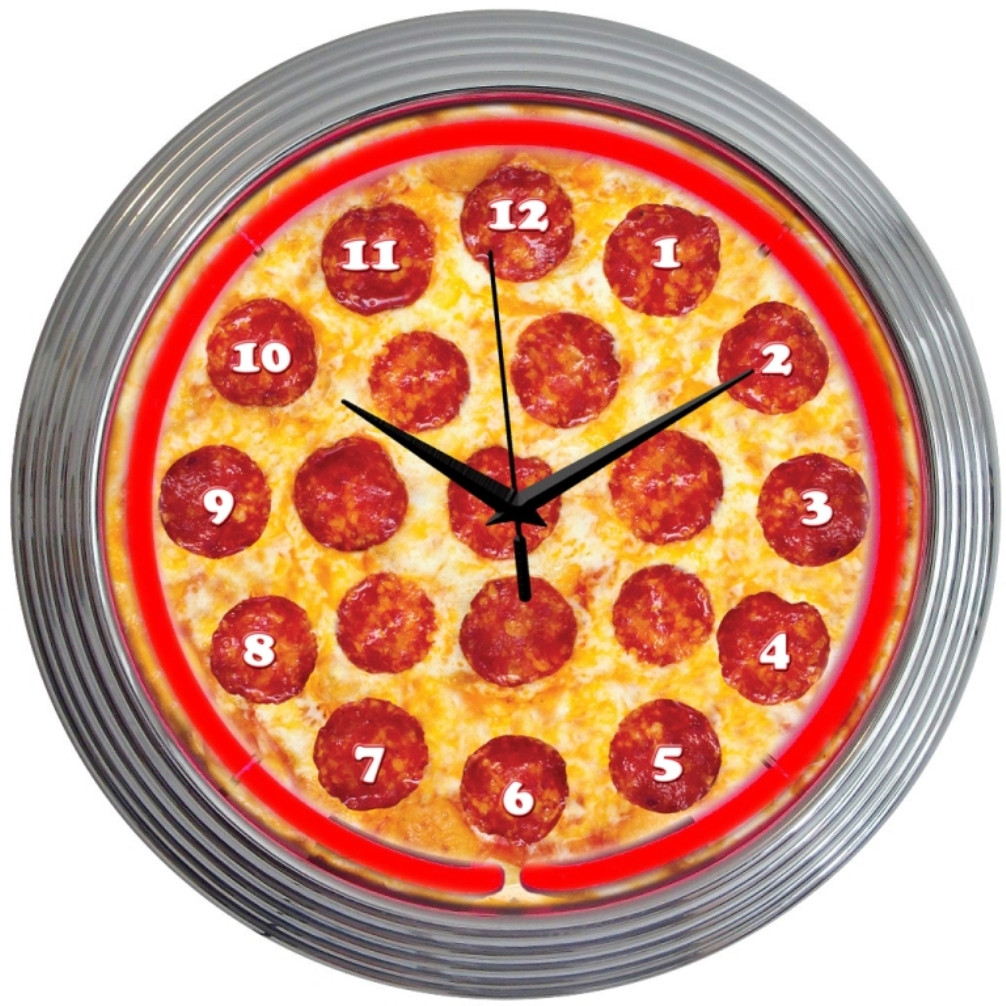 Neonetics Pizza Neon Clock - Thumbnail 3