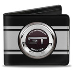 Wallet - Mustang GT/CS California Special - Blk/Gry/Slvr Bi-Fold