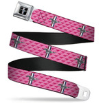 Mustang Seatbelt Belt - Pink Tri-Bar