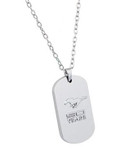 Mustang 50 YEARS Dog Tag Necklace - Silver