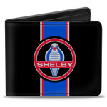 Wallet - SHELBY Cobra Center Stripe - Black/Gray/Red/Blue Bi-Fold