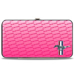 Hinged Wallet -Pink Mustang Tri-Bar Logo w/ Text