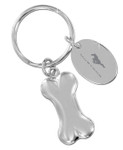 Mustang Dog Bone Key Chain with Oval Tag