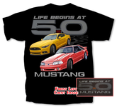 Life Begins at 5.0 Mustang T-Shirt