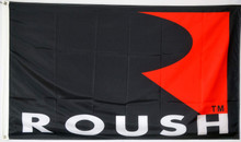 Flag - Roush Mustang Logo on Black 2' x 3'