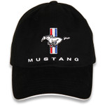 Black Mustang 2D Tri-Bar Horse Hat