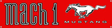 MACH 1 Mustang Red Vinyl Banner 48" x 12"