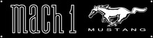 MACH 1 Mustang Black Vinyl Banner 48" x 12"