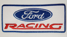 Patch - Ford Racing Rectangle 4.5" * White