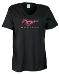 Ladies Mustang Pink Glitter Shirt