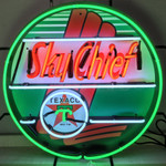 Neon Sign - Texaco Sky Chief Gasoline w/ Backing 5TXSKY