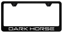 License Plate Frame - DARK HORSE - Laser Etched Black Wide
