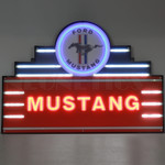 Mustang Art Deco Marquee LED Flex-Neon Sign in Steel Can  29ADMUS