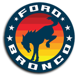 Bronco Sunset Decal 3"