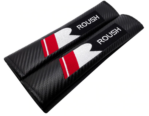 Seat Belt Shoulder Pads - Roush Logo