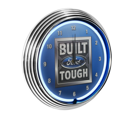 Ford Built Ford Tough Neon Clock - Thumbnail 4