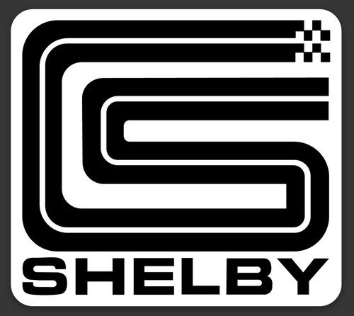 Carroll Shelby CS Logo Square Decal 3" Carroll Shelby CS Logo Square Decal 3"