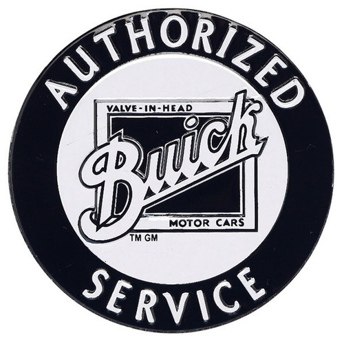 Buick Authorized Service Round Embossed Metal Magnet Buick Authorized Service Round Embossed Metal Magnet