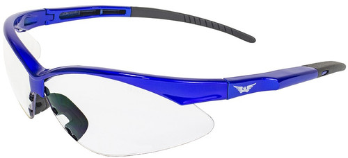 Fast Freddie Safety Sunglasses in BLUE - Clear Lens Fast Freddie Safety Sunglasses in BLUE - Clear Lens