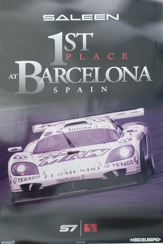 Saleen 1st Place Barcelona Spain S7 Supercar Poster Saleen 1st Place Barcelona Spain S7 Supercar Poster