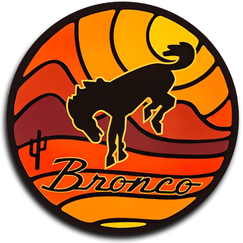 Bronco Old West Magnet 3"