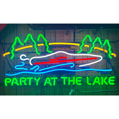 Neon Sign - Party at the Lake  5PARTY