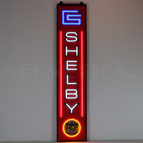 Shelby Vertical LED Flex-Neon Sign in Steel Can 47" 29VTSHL