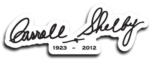 Carroll Shelby Signature Decal 3"