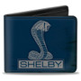 Wallet - Shelby Navy Blue With Grey Snake