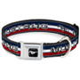 15"-26" x 1" Mustang/Ford Dog Collar - Narrow/Large