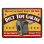 DUCT TAPE GARAGE Embossed Tin Magnet