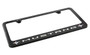 Mustang w/2 Tri-Bar Ponies License Plate Frame - Black